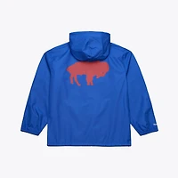 Veste coupe-vent à capuche Mitchell & Ness Royal Buffalo Bills Coaches pour homme