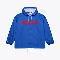Men's Mitchell & Ness Royal Buffalo Bills Coaches Full-Snap Hooded Windbreaker Jacket