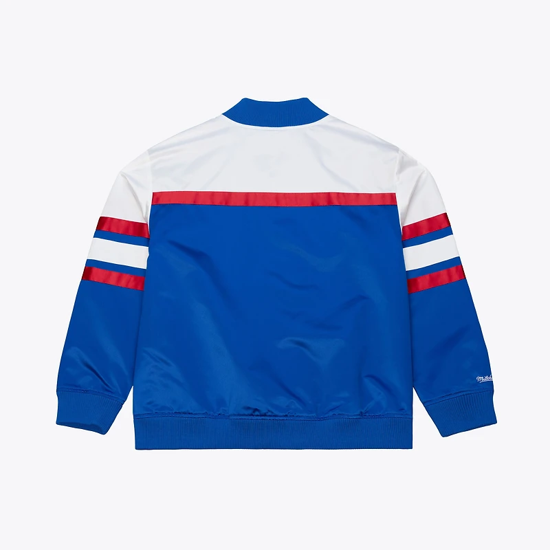 Veste légère en satin à boutons-pression Mitchell & Ness Royal Buffalo Bills Head Coach pour homme