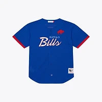 Men's Mitchell & Ness  Royal Buffalo Bills Head Coach Mesh Full-Button Fashion Jersey
