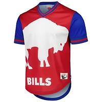 Men's Mitchell & Ness Royal Buffalo Bills Jumbotron 3.0 Mesh V-Neck T-Shirt