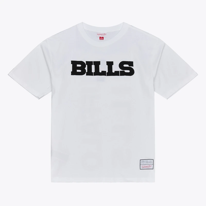 Men's Mitchell & Ness White Buffalo Bills Monochrome T-Shirt