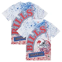 T-shirt sublimé blanc Buffalo Bills Team Burst de Mitchell & Ness pour hommes
