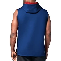 Men's MSX by Michael Strahan Royal Buffalo Bills Captain Sleeveless Hoodie T-Shirt