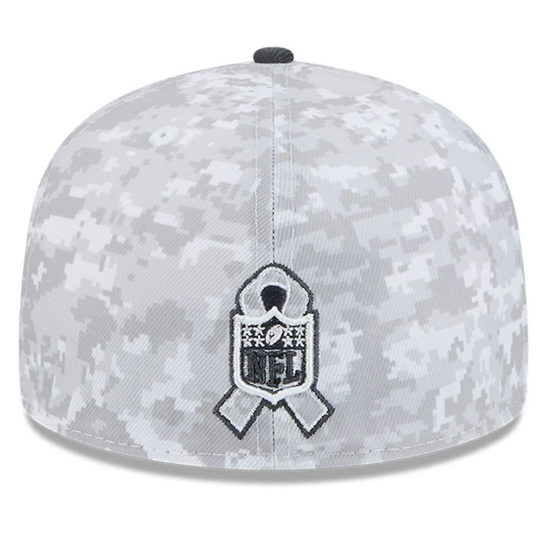 Casquette ajustée New Era Buffalo Bills 2024 Salute To Service 59FIFTY pour homme, blanche/graphite