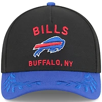 Casquette ajustable New Era 9FORTY M-Crown A-Frame pour homme, noire/bleue, Buffalo Bills, draft NFL 2025