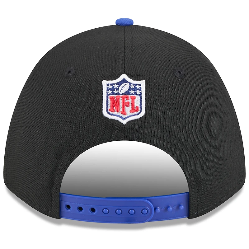 Casquette ajustable New Era 9FORTY M-Crown A-Frame pour homme, noire/bleue, Buffalo Bills, draft NFL 2025