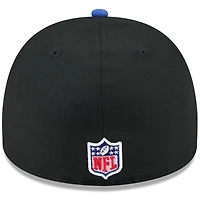 Casquette ajustée New Era 59FIFTY noire/bleu marine pour homme, modèle A-Frame, draft NFL 2025
