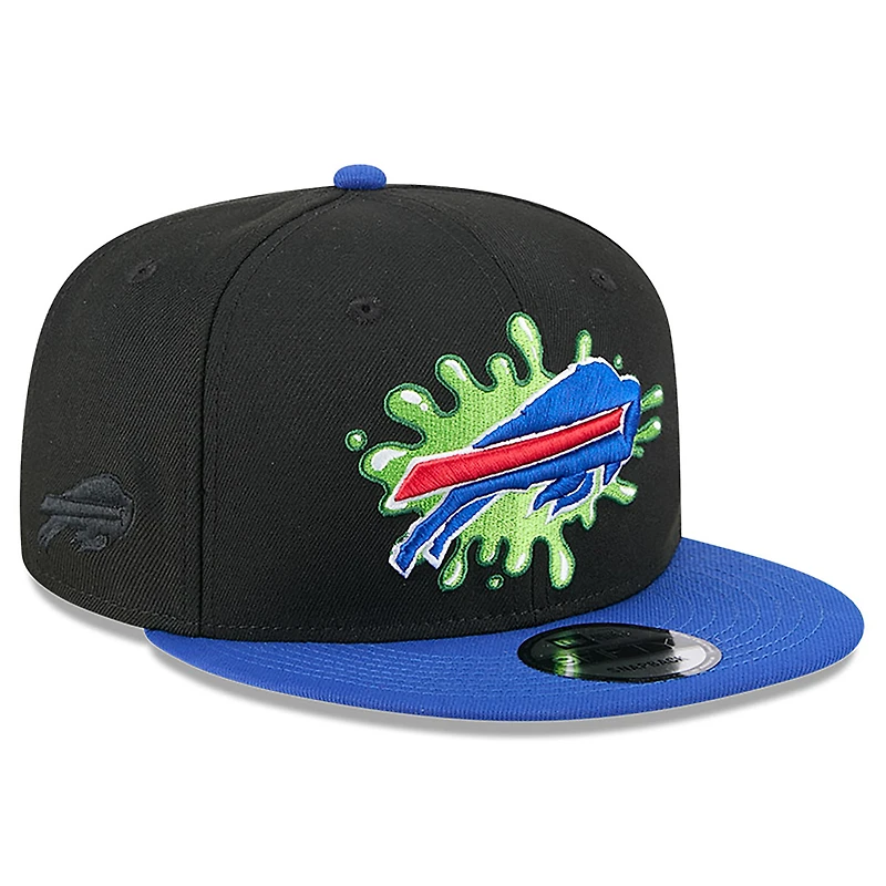 Casquette Snapback 9FIFTY Nickelodeon Slime Buffalo Bills New Era noire/bleu roi pour homme