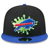 Casquette Snapback 9FIFTY Nickelodeon Slime Buffalo Bills New Era noire/bleu roi pour homme