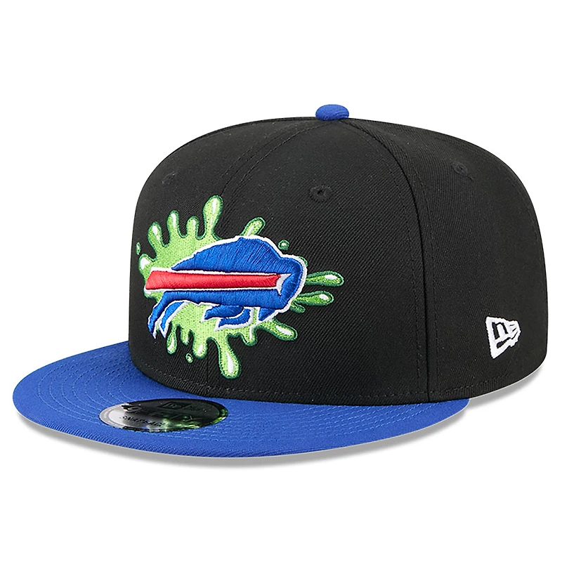 Casquette Snapback 9FIFTY Nickelodeon Slime Buffalo Bills New Era noire/bleu roi pour homme
