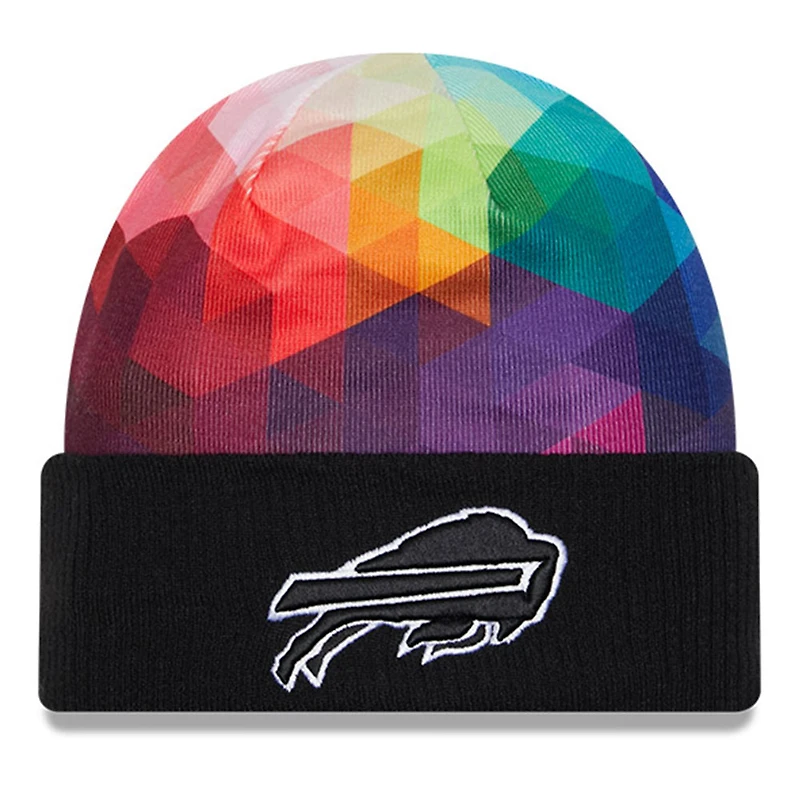 Men's New Era Black Buffalo Bills 2023 NFL Crucial Catch Cuffed Knit Hat