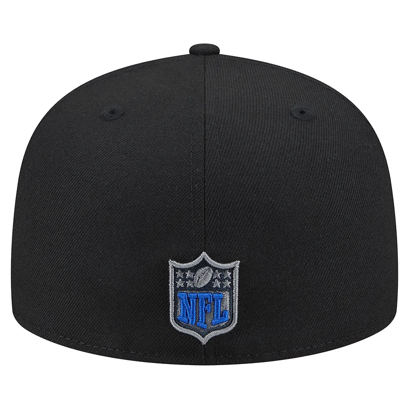 Men's New Era Black Buffalo Bills Color Pop 59FIFTY Fitted Hat