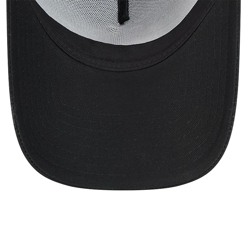 Men's New Era Black Buffalo Bills Domain 9FORTY A-Frame Trucker Adjustable Hat