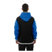 Veste à capuche en polaire boutons-pression Buffalo Bills New Era noire pour homme