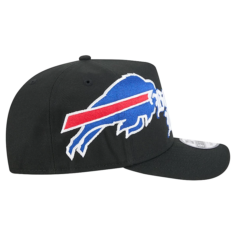 Men's New Era Black Buffalo Bills Proud A-Frame 9FIFTY Snapback Hat