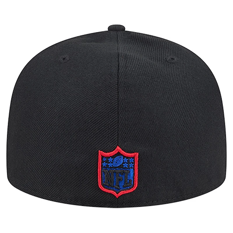 Men's New Era Black Buffalo Bills Soutache 59FIFTY Fitted Hat