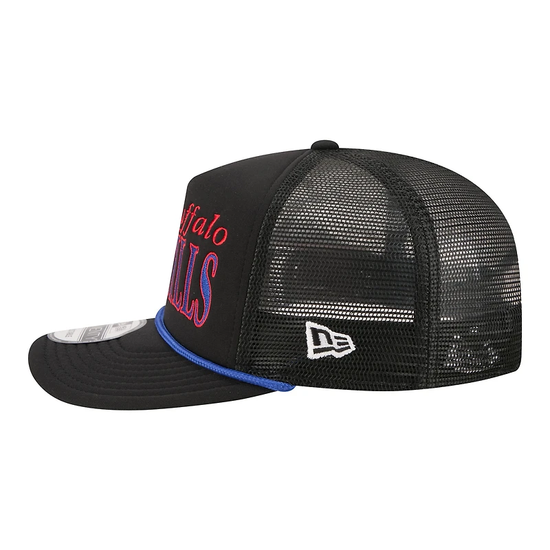 Casquette ajustable New Era Buffalo Bills Throwback Foam 19TWENTY noire pour homme