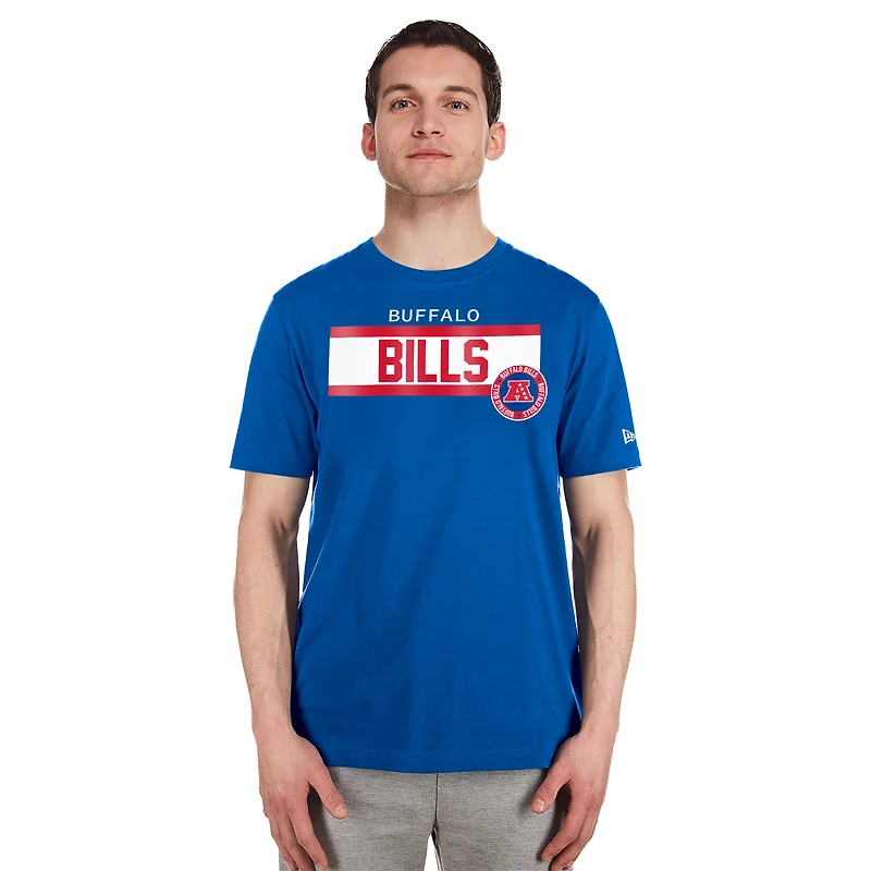 Men's New Era  Blue Buffalo Bills 3rd Down High Density Print T-Shirt