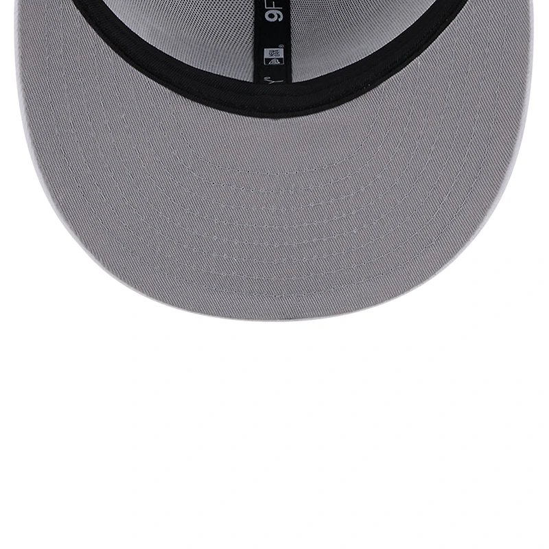 Casquette Snapback 9FIFTY New Era Buffalo Bills Main blanc sur blanc pour homme