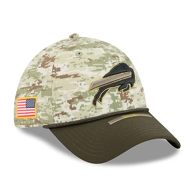 Casquette New Era 39THIRTY Flex camouflage/vert foncé Buffalo Bills 2025 Salute to Service pour homme