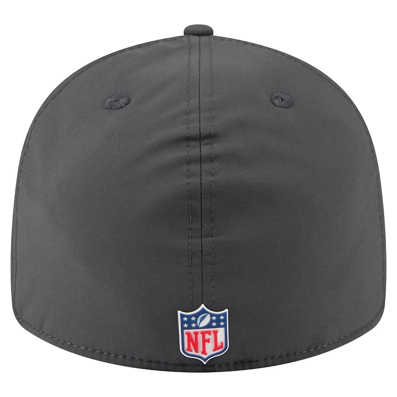 Men's New Era Charcoal Buffalo Bills 2025 Sideline Cold Weather Retro Crown 59FIFTY Fitted Hat