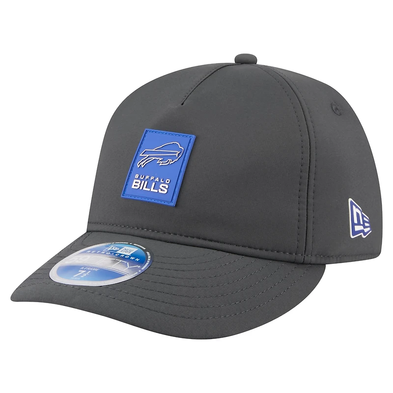 Men's New Era Charcoal Buffalo Bills 2025 Sideline Cold Weather Retro Crown 59FIFTY Fitted Hat