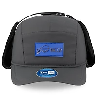 Casquette ajustable Buffalo Bills 2025 Sideline Runner pour homme New Era, couleur charbon, avec oreilles de chien