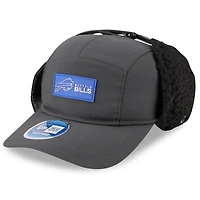 Casquette ajustable Buffalo Bills 2025 Sideline Runner pour homme New Era, couleur charbon, avec oreilles de chien