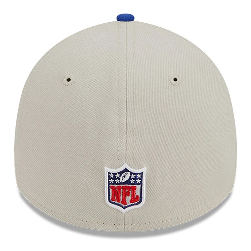 Casquette Flex New Era 2023 Sideline Historic 39THIRTY pour homme, crème/Royal Buffalo Bills