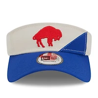 Visière ajustable pour homme New Era Crème/Royal Buffalo Bills 2023 Sideline Historic