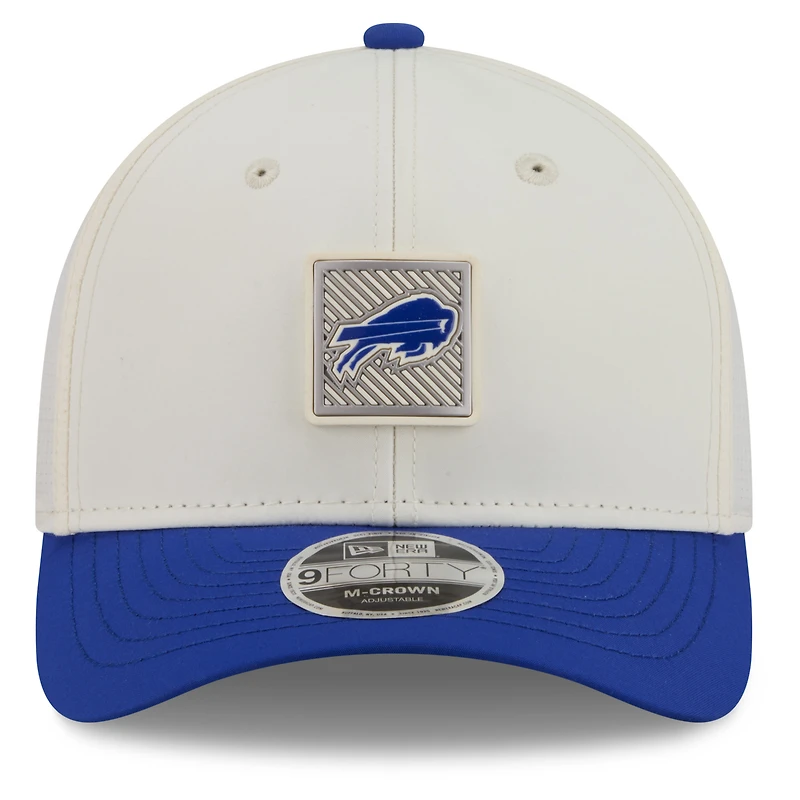 Men's New Era  Cream/Royal Buffalo Bills 2026 NFL Training Camp 9FORTY Adjustable Hat