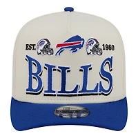 Men's New Era  Cream/Royal Buffalo Bills A-Frame 9FIFTY Snapback Hat