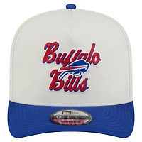 Casquette ajustable New Era pour homme, motif Buffalo Bills, crème/bleu royal, à point de chaînette