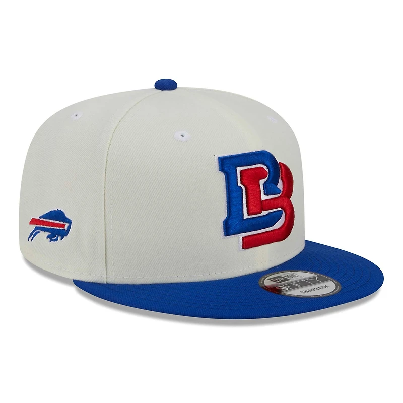 Casquette 9FIFTY Snapback New Era crème/royale Buffalo Bills City Originals pour homme