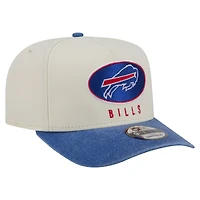 Men's New Era  Cream/Royal Buffalo Bills Washed A-Frame 9FIFTY Snapback Hat