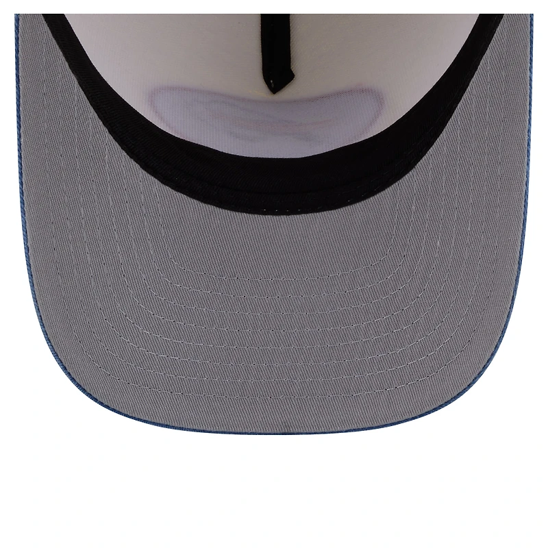 Men's New Era Cream/Royal Buffalo Bills Washed A-Frame 9FIFTY Snapback Hat