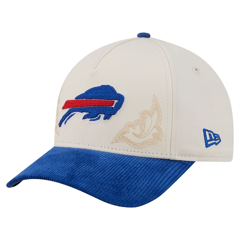 Men's New Era Cream/Royal Buffalo Bills Western 9FORTY A-Frame Adjustable Hat