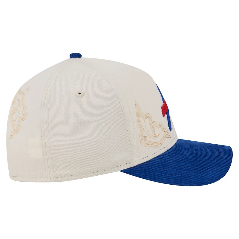 Men's New Era Cream/Royal Buffalo Bills Western 9FORTY A-Frame Adjustable Hat