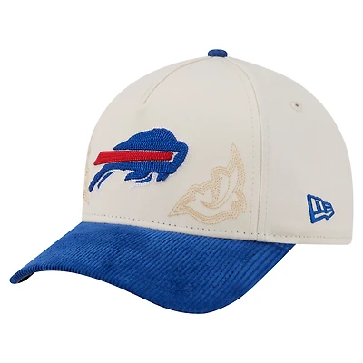 Men's New Era  Cream/Royal Buffalo Bills Western 9FORTY A-Frame Adjustable Hat