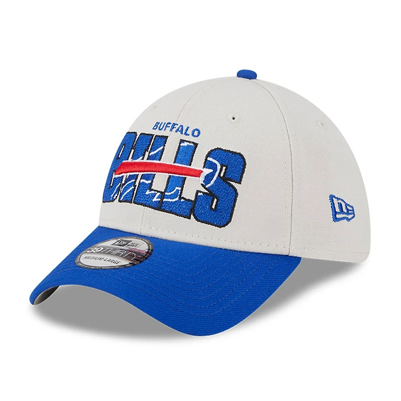 Casquette Flex New Era Buffalo Bills 2023 NFL Draft 39THIRTY crème pour homme