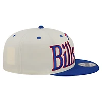 Men's New Era Cream Buffalo Bills Bills Mafia Oversized Slogan 9FIFTY Snapback Hat