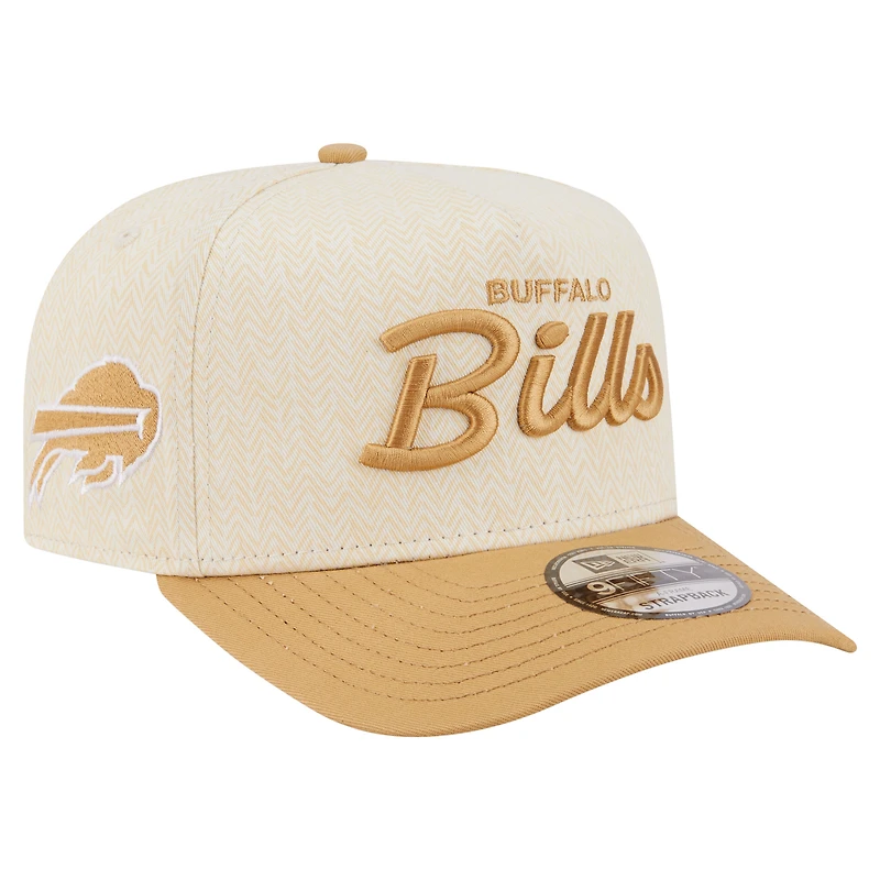 Casquette snapback New Era 9FIFTY A-Frame à chevrons Buffalo Bills crème pour homme