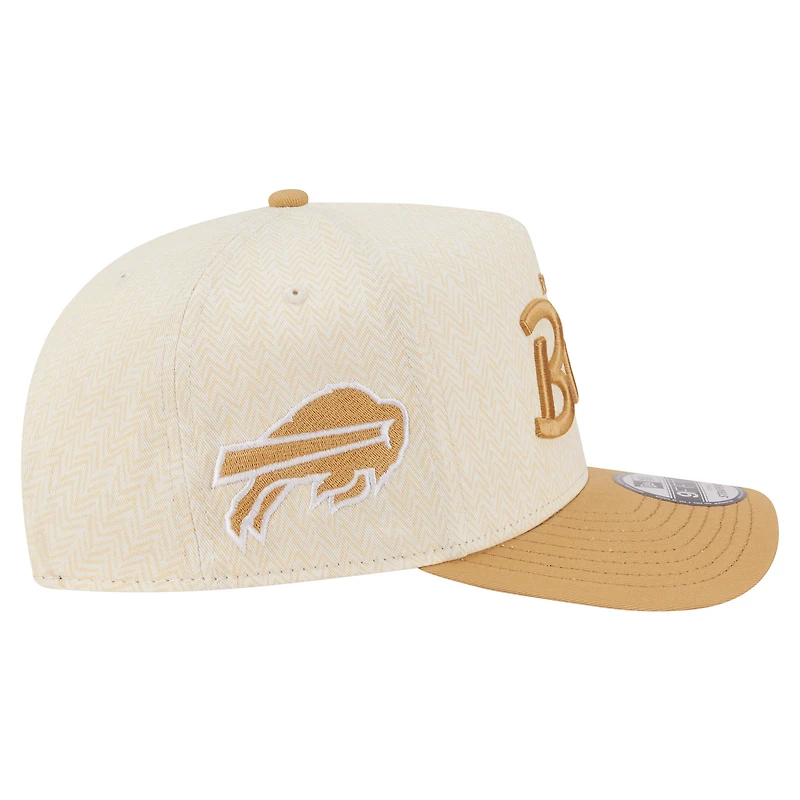 Men's New Era  Cream Buffalo Bills Herringbone 9FIFTY A-Frame Snapback Hat