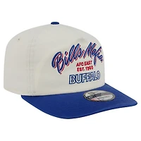 Men's New Era Cream Buffalo Bills Script 19TWENTY Adjustable Hat