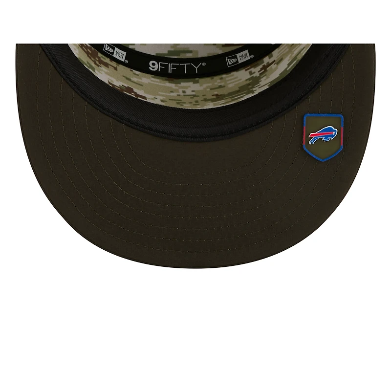 Men's New Era  Dark Green Buffalo Bills 2025 Salute to Service Split Panel 9FIFTY Snapback Hat
