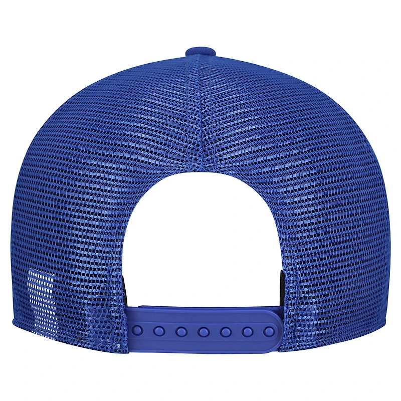 Men's New Era Gray/Royal Buffalo Bills Cork Split Panel 9FIFTY Trucker Snapback Hat