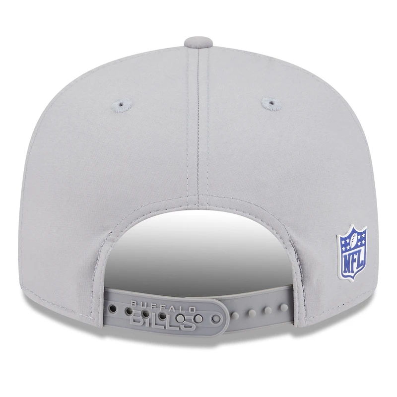 Men's New Era Gray Buffalo Bills 2025 Sideline Split Panel 9FIFTY Snapback Hat