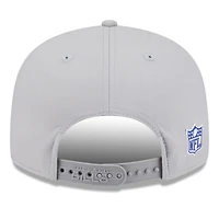 Men's New Era Gray Buffalo Bills 2025 Sideline  Split Panel 9FIFTY Snapback Hat