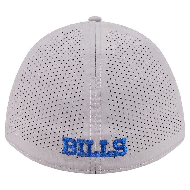 Men's New Era Gray Buffalo Bills 39THIRTY M-Crown Flex Fit Hat